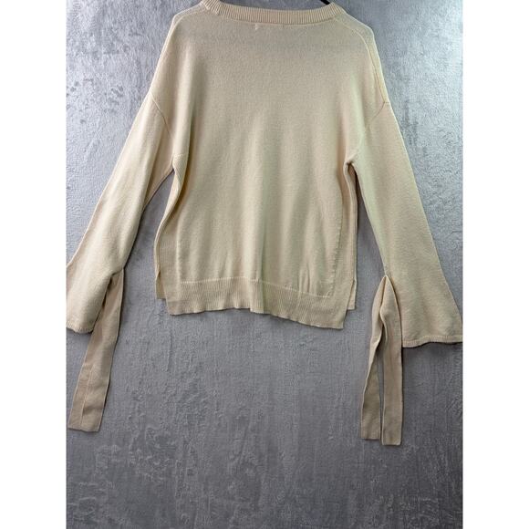 Madewell Women's Tie Cuff Pullover Sweater – Cream – Size Small - Picture 2 of 6